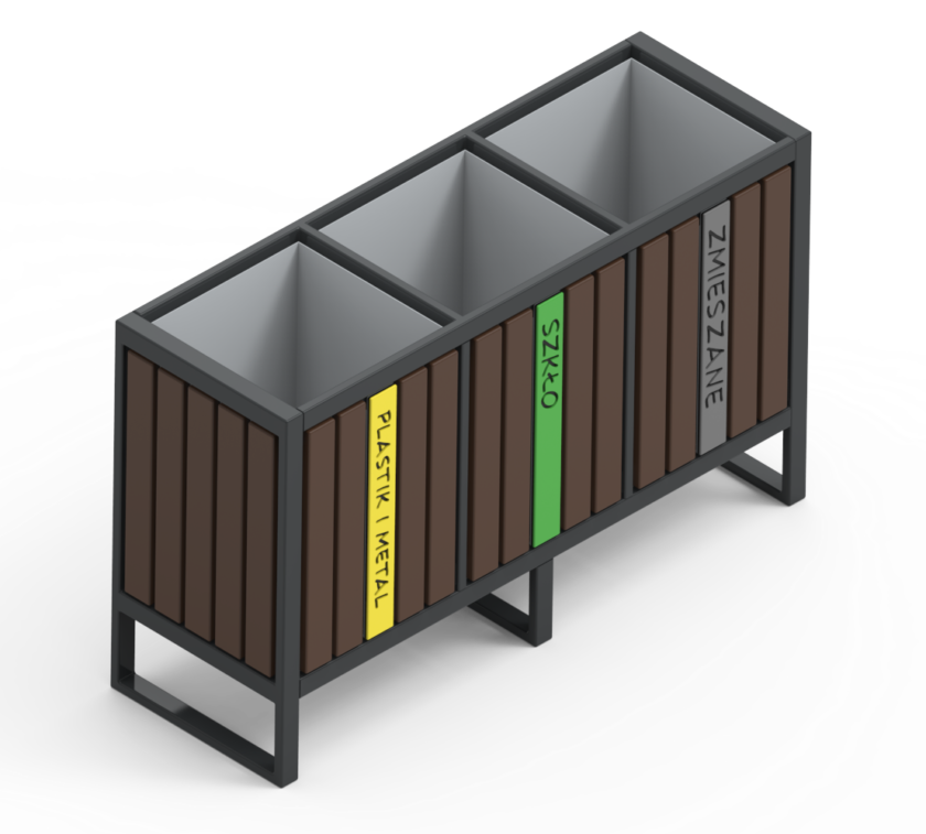 Ilustracja propozycji w ramach BO plac zabaw - kosz na śmieci